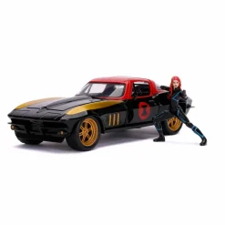 Avengers - Black Widow with 1966 Chevy Corvette 1/24th Scale Hollywood Rides Die-Cast Vehicle Replica