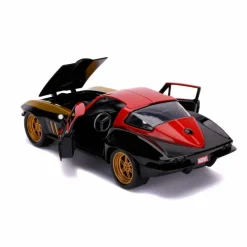 Avengers - Black Widow with 1966 Chevy Corvette 1/24th Scale Hollywood Rides Die-Cast Vehicle Replica