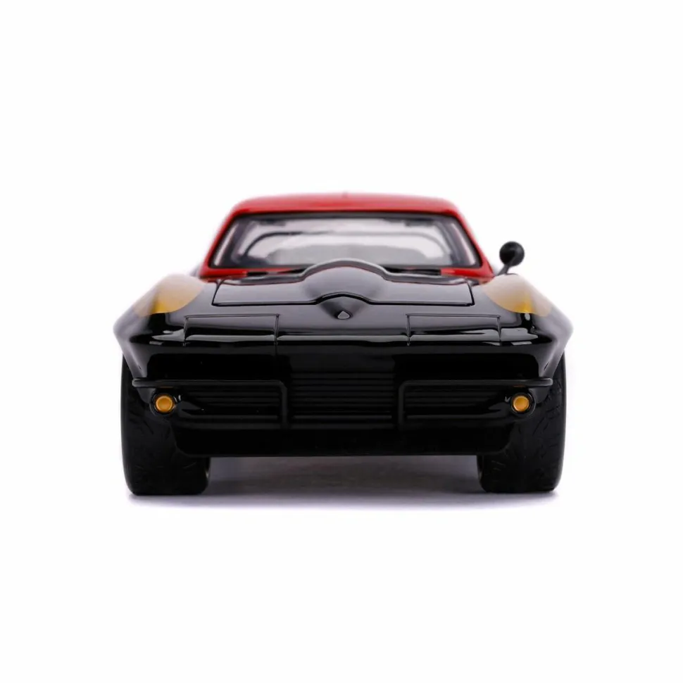 Avengers - Black Widow with 1966 Chevy Corvette 1/24th Scale Hollywood Rides Die-Cast Vehicle Replica