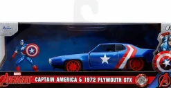Avengers - Captain America & 1972 Plymouth GTX 1/32 Scale Die-Cast Vehicle Replica