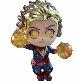 Avengers 4: Endgame - Captain Marvel Metallic Cosbaby 3.75” Hot Toys Bobble-Head Figure