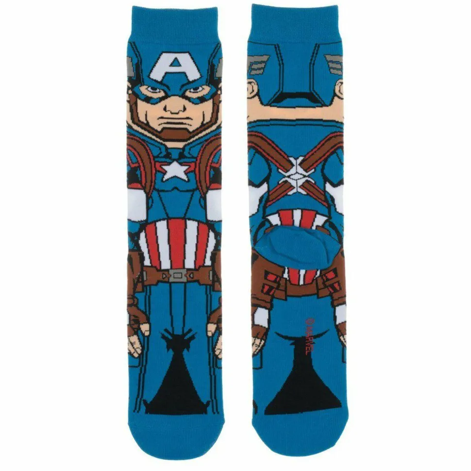 Avengers 4: Endgame - Captain America 360 Character Men’s Sock (One Size)