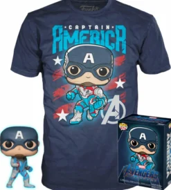 Avengers 4: Endgame - Captain America Glow in the Dark Pop! Vinyl Figure & T-Shirt Box Set