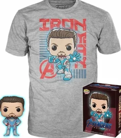 Avengers 4: Endgame - Iron Man Glow in the Dark Pop! Vinyl Figure & T-Shirt Box Set