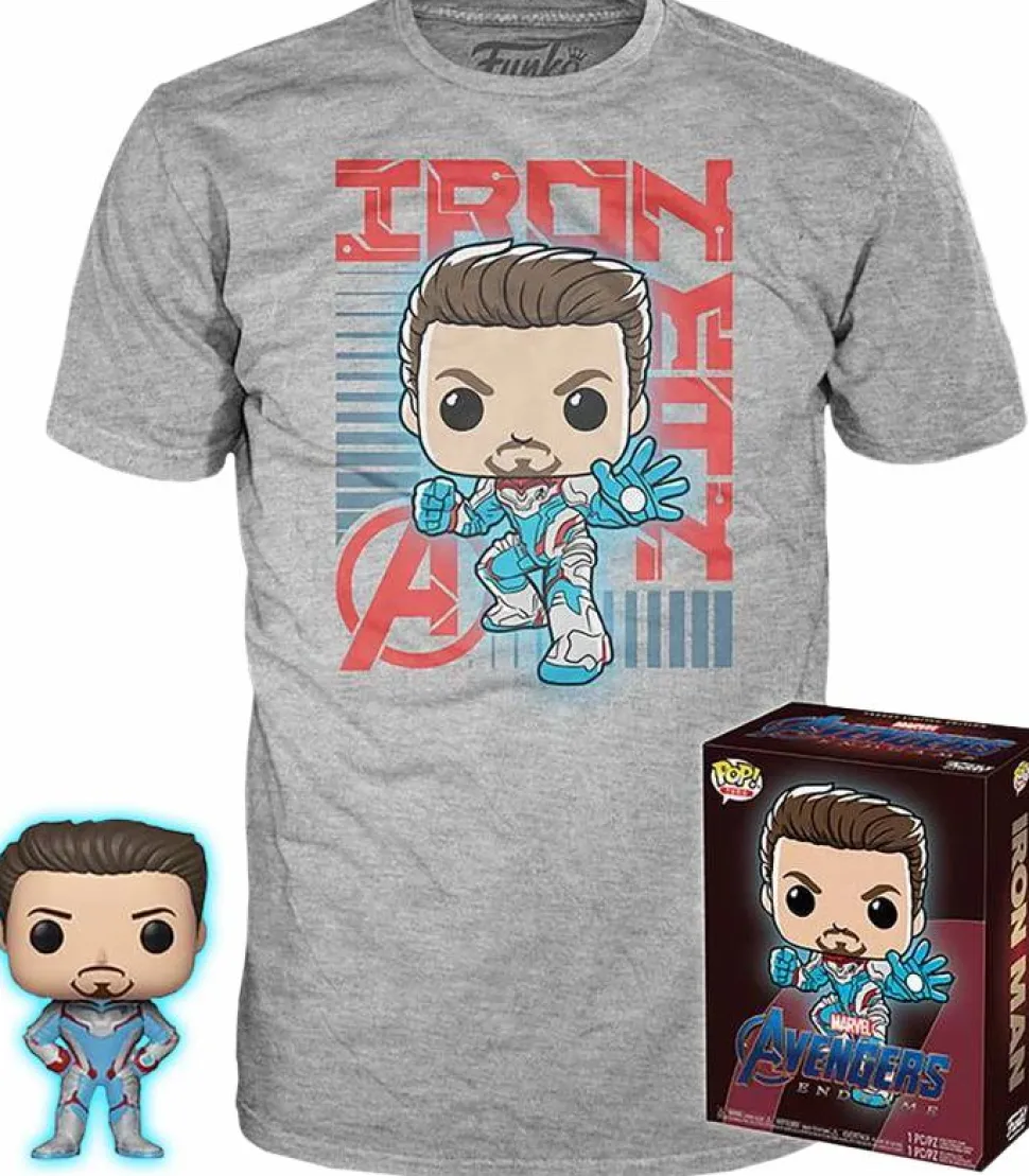 Avengers 4: Endgame - Iron Man Glow in the Dark Pop! Vinyl Figure & T-Shirt Box Set