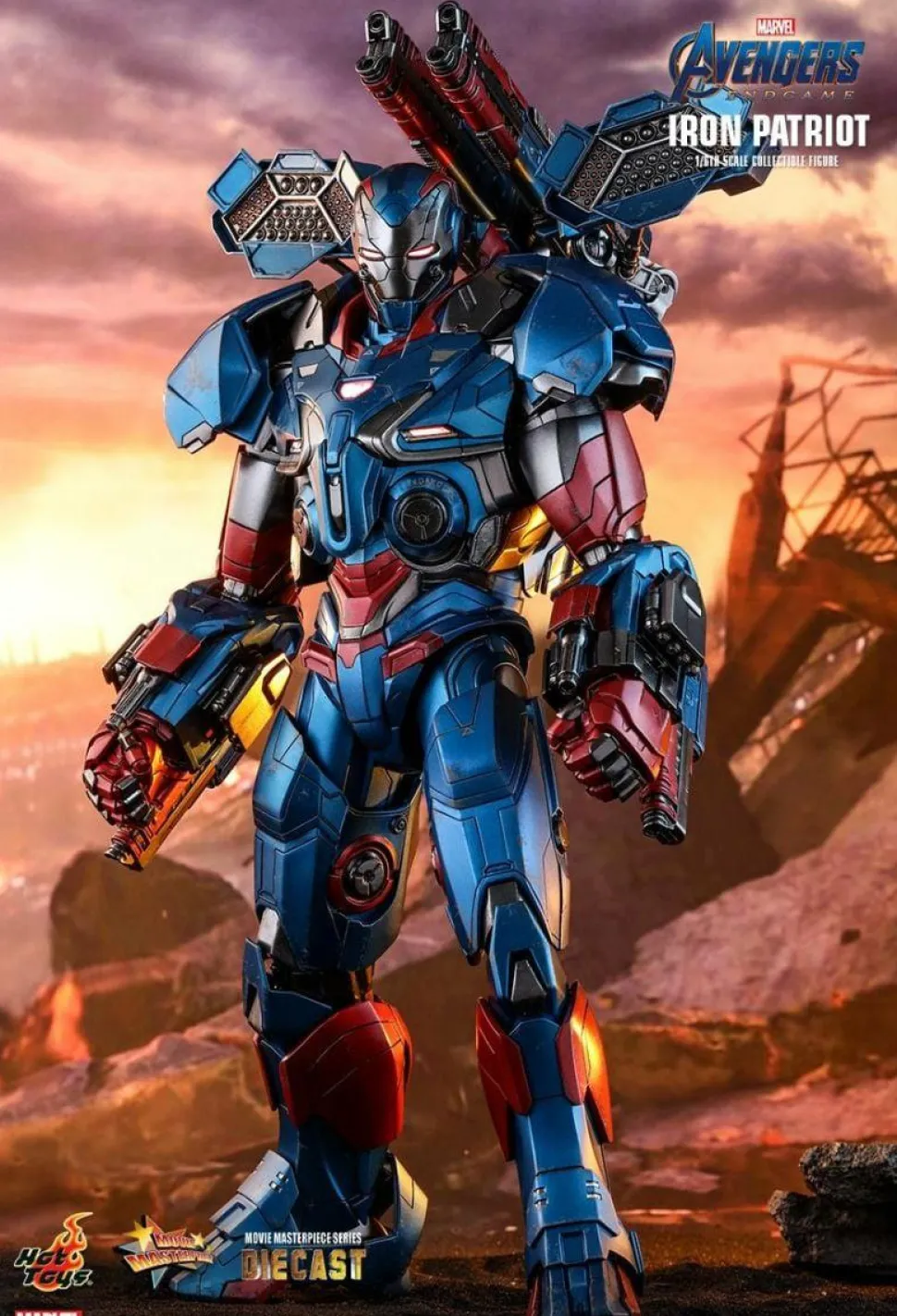 Avengers 4: Endgame - Iron Patriot 1/6th Scale Die-Cast Hot Toys Action Figure (Int Sales Only)