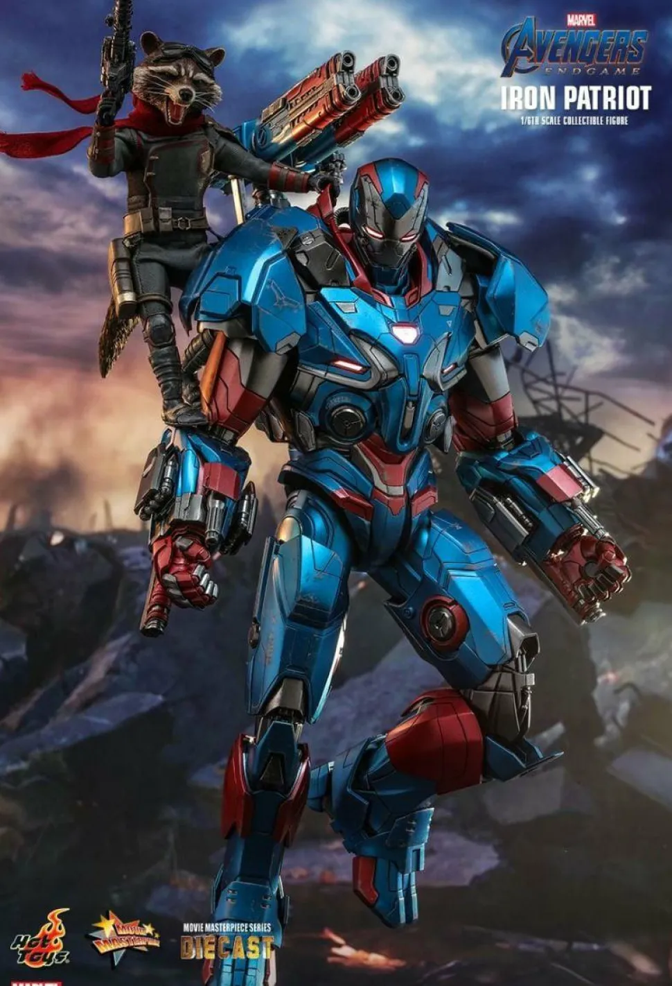 Avengers 4: Endgame - Iron Patriot 1/6th Scale Die-Cast Hot Toys Action Figure (Int Sales Only)
