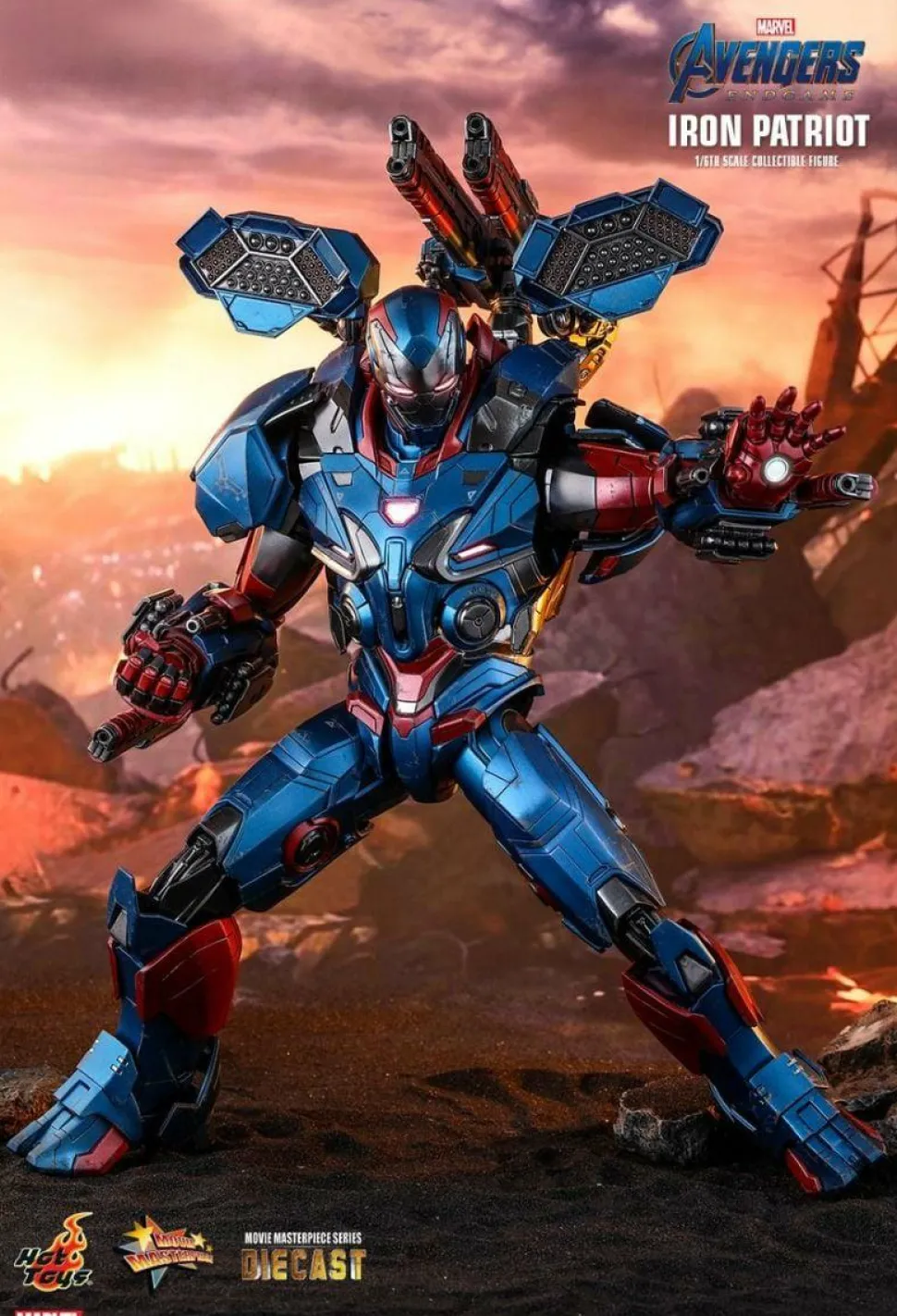Avengers 4: Endgame - Iron Patriot 1/6th Scale Die-Cast Hot Toys Action Figure (Int Sales Only)
