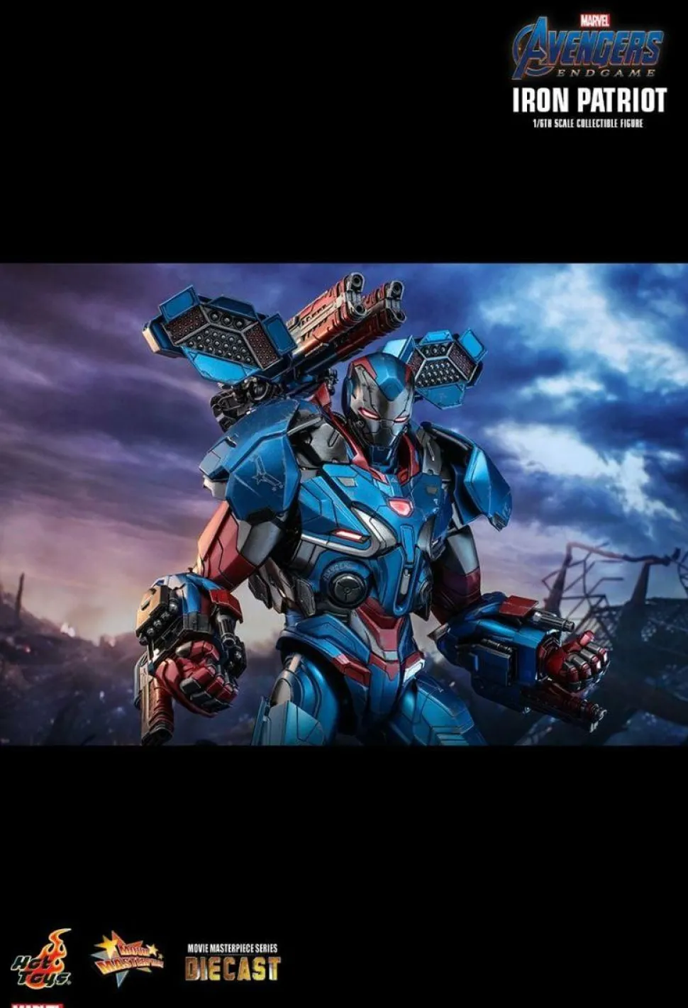 Avengers 4: Endgame - Iron Patriot 1/6th Scale Die-Cast Hot Toys Action Figure (Int Sales Only)