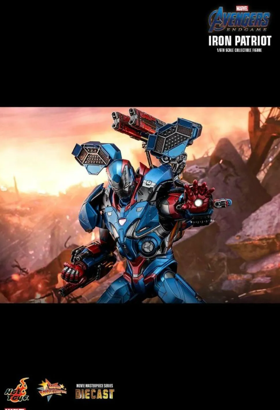 Avengers 4: Endgame - Iron Patriot 1/6th Scale Die-Cast Hot Toys Action Figure (Int Sales Only)