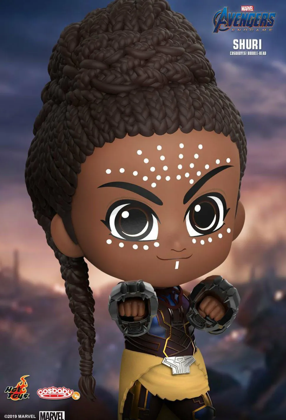 Avengers 4: Endgame - Shuri Cosbaby 3.75” Hot Toys Bobble-Head Figure