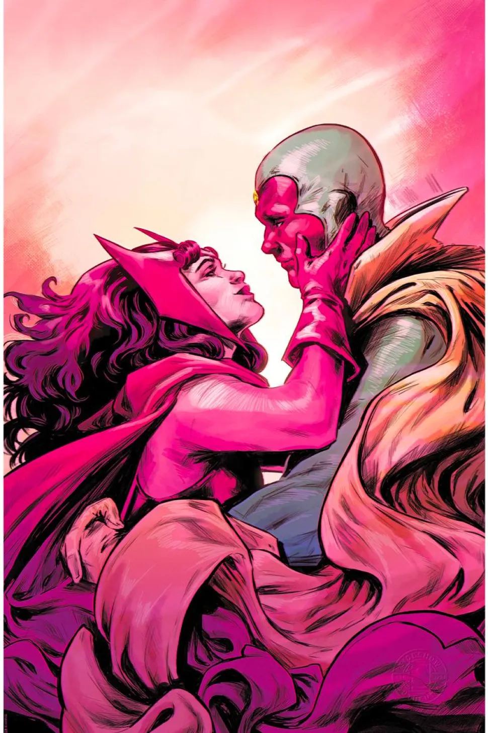 Avengers - Scarlet Witch & Vision Avengers (Vol. 7) #50 Variant Cover Fine Art Print by Carmen Carnero