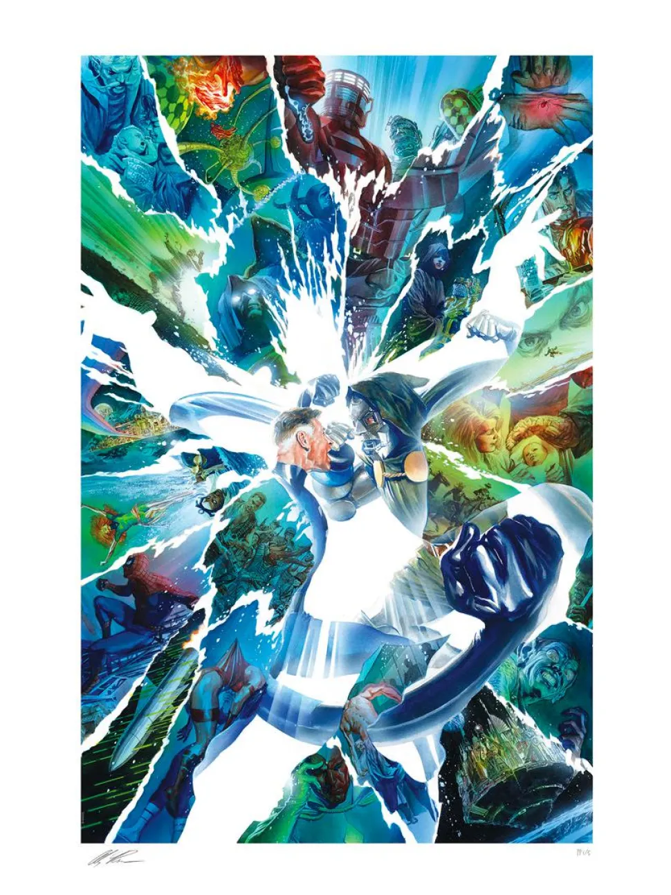 Avengers - Secret Wars: Battle Fine Art Print by Alex Ross