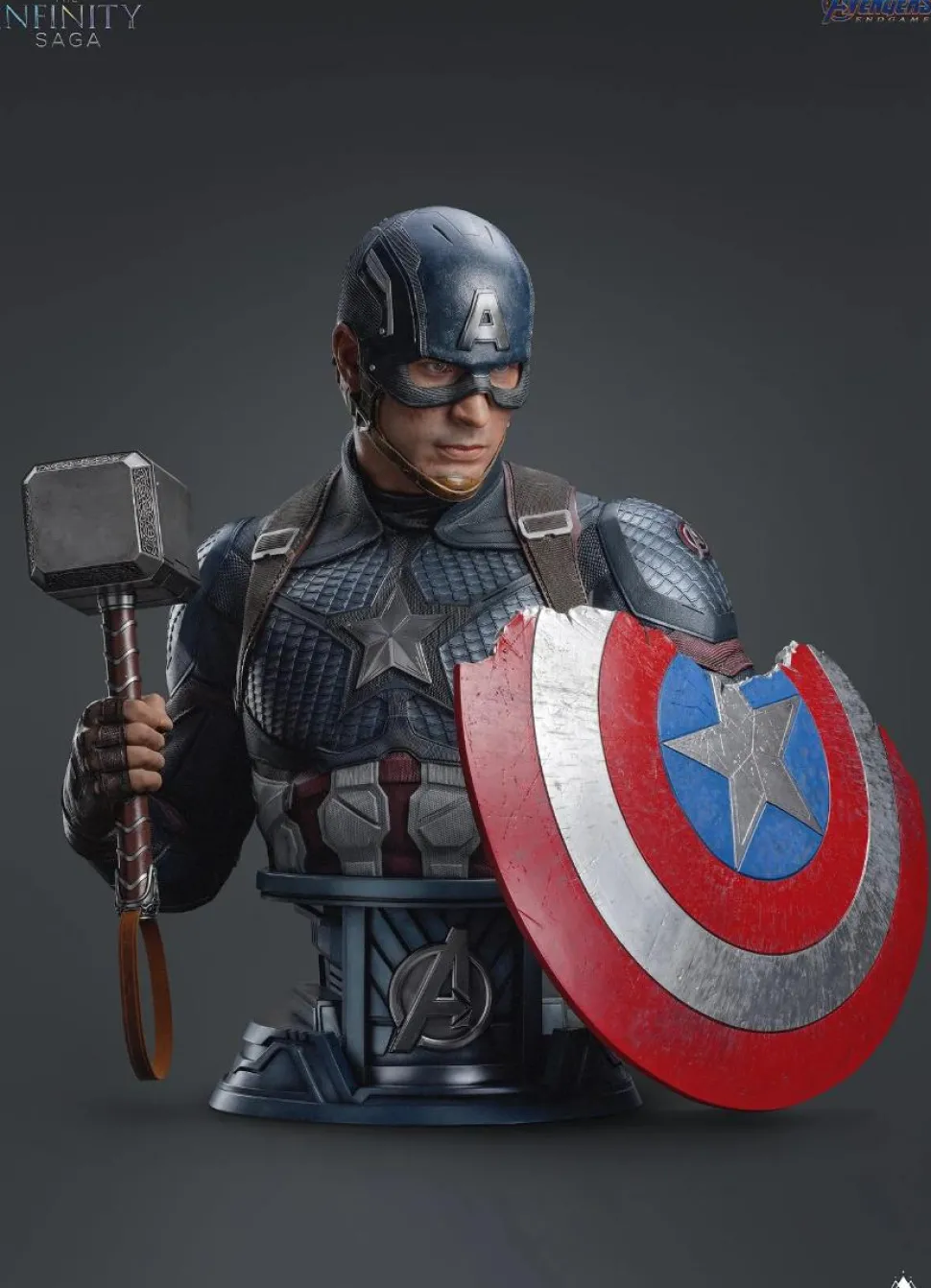 Avengers: Endgame - Captain America 1:1 Scale Life-Size Bust