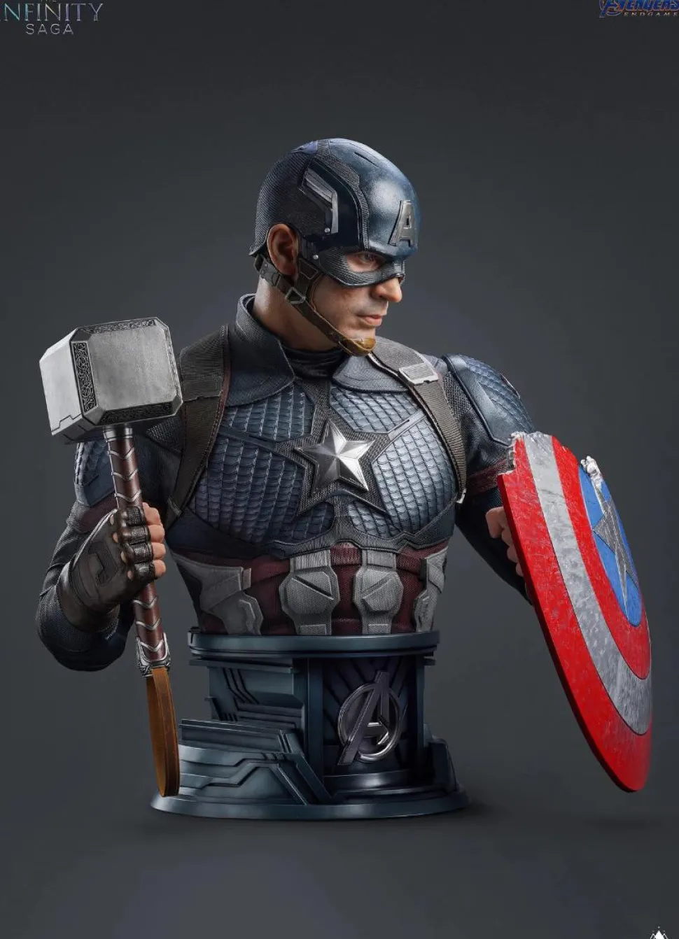 Avengers: Endgame - Captain America 1:1 Scale Life-Size Bust