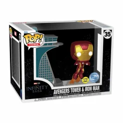 Avengers: Infinity Saga - Avengers Tower & Iron Man Glow-in-the-Dark Pop! Town Vinyl Figure