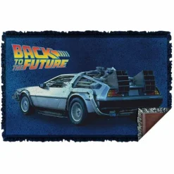 Back to the Future - Delorean Woven Tapestry Blanket / Picnic Rug