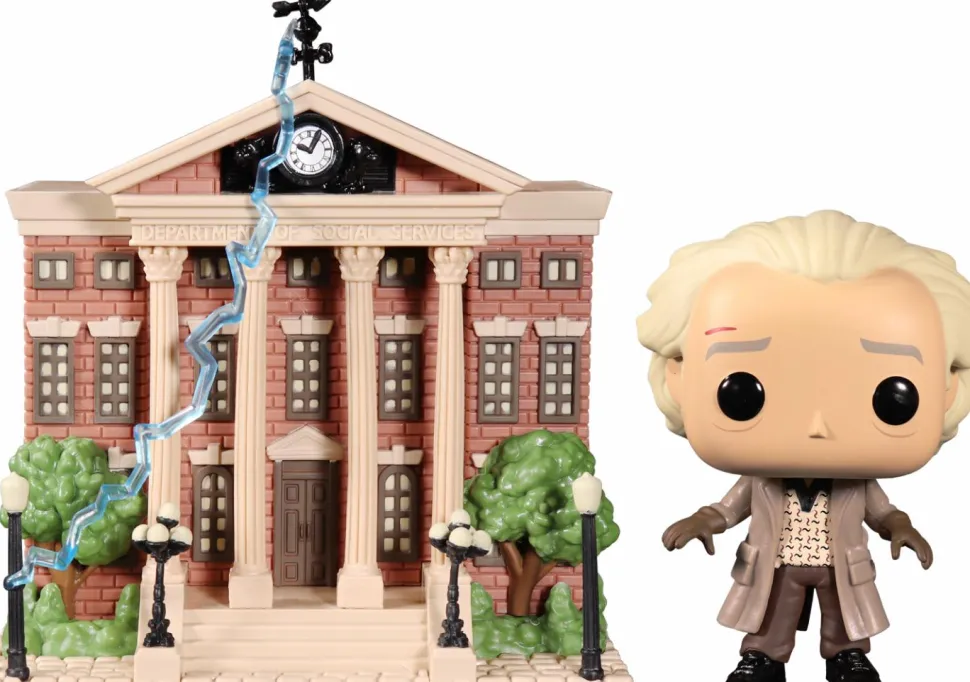 Back To The Future - Dr. Emmett Brown with Clock Tower Pop! Town Vinyl Figure