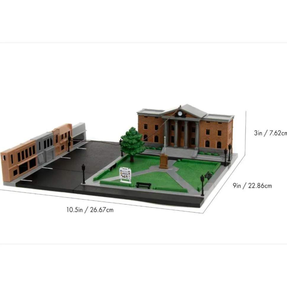 Back to the Future - Hill Valley Courthouse Nano Scene 1.65" Scale Die-Cast Vehicle Diorama Playset