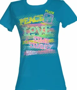 Back to the Future - Peace, Love & Time Travel Female T-Shirt