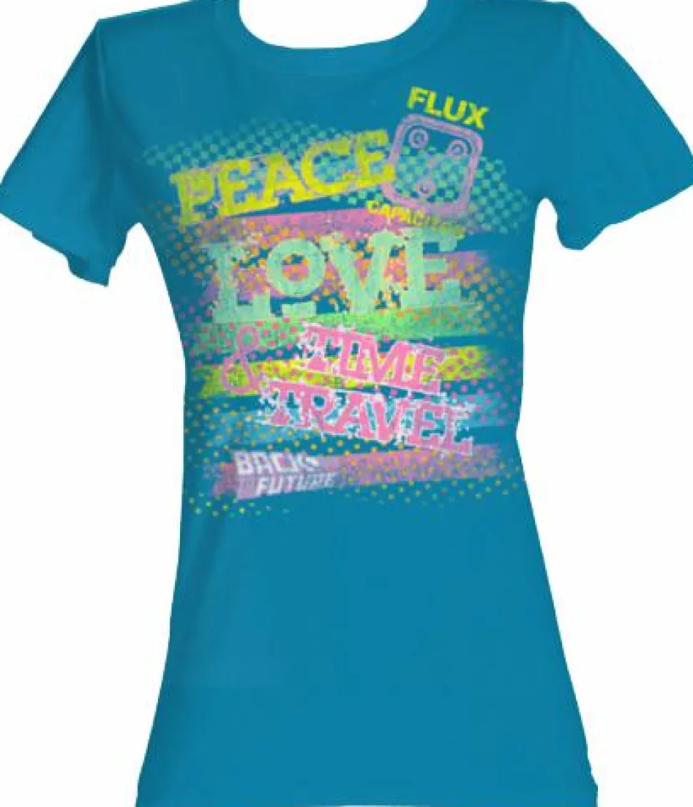 Back to the Future - Peace, Love & Time Travel Female T-Shirt