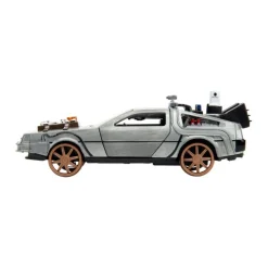 Back to the Future III - DeLorean Time Machine (Train Wheel Version) Hollywood Rides 1/32 Scale Die-Cast Vehicle Replica