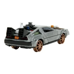 Back to the Future III - DeLorean Time Machine (Train Wheel Version) Hollywood Rides 1/32 Scale Die-Cast Vehicle Replica