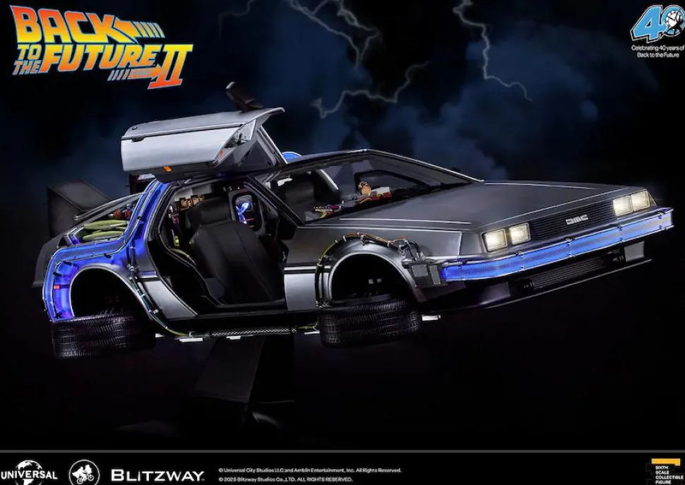 Back to the Future Part II - DeLorean Time Machine 1/6th Scale Action Figure Vehicle Replica