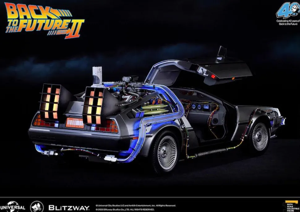 Back to the Future Part II - DeLorean Time Machine 1/6th Scale Action Figure Vehicle Replica
