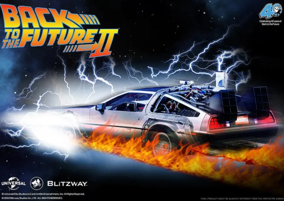Back to the Future Part II - DeLorean Time Machine 1/6th Scale Action Figure Vehicle Replica