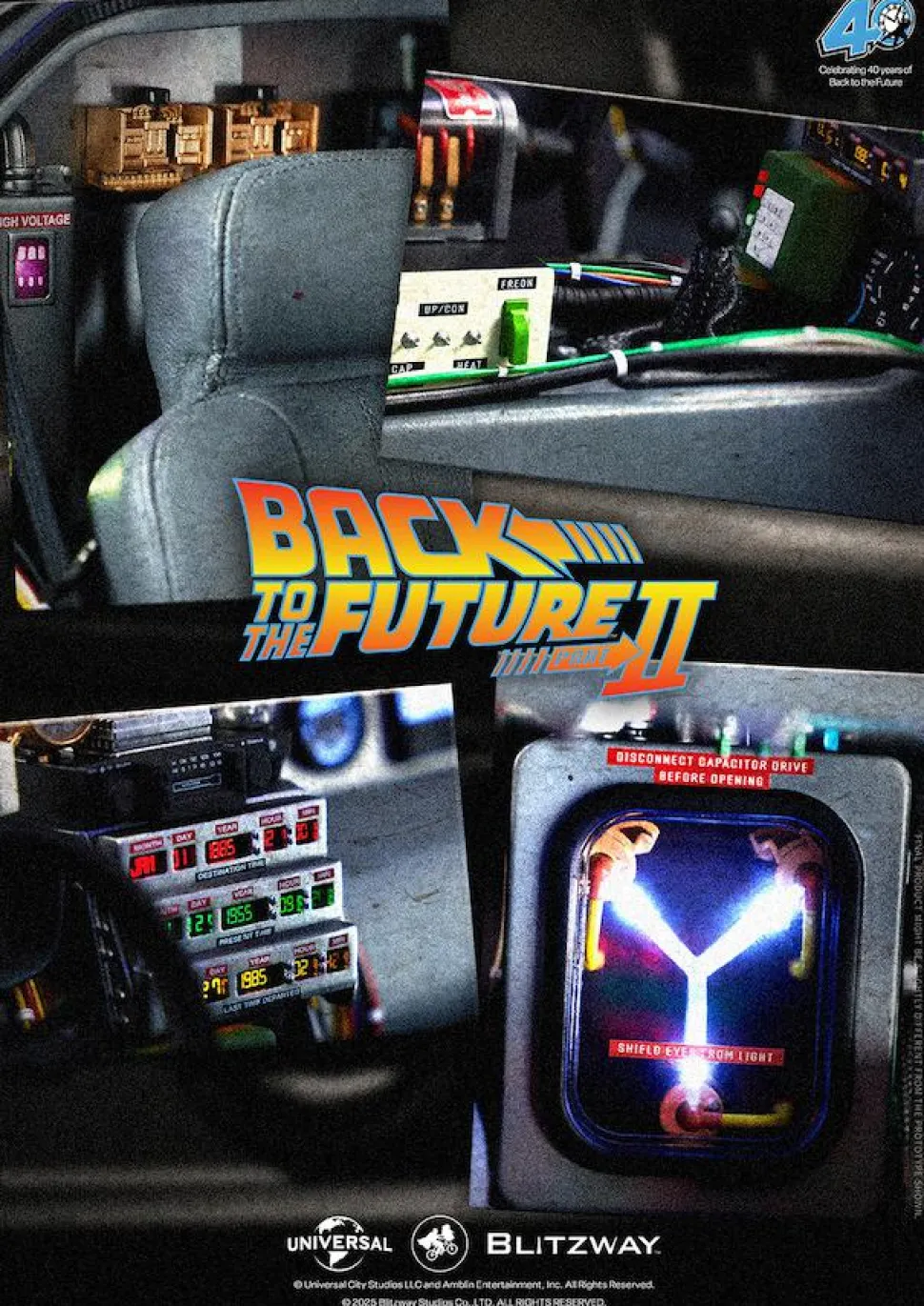 Back to the Future Part II - DeLorean Time Machine 1/6th Scale Action Figure Vehicle Replica