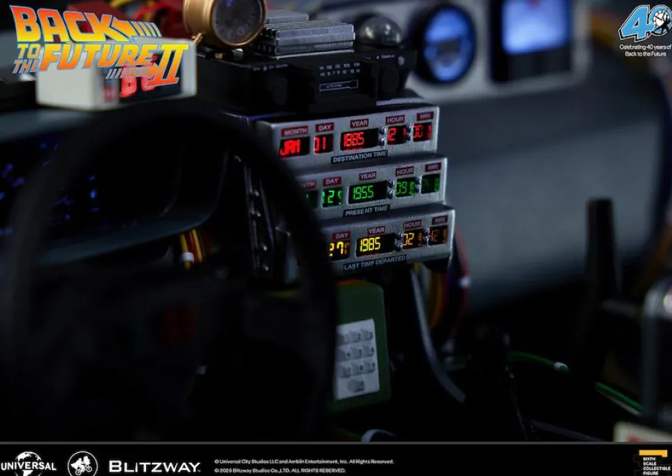 Back to the Future Part II - DeLorean Time Machine 1/6th Scale Action Figure Vehicle Replica