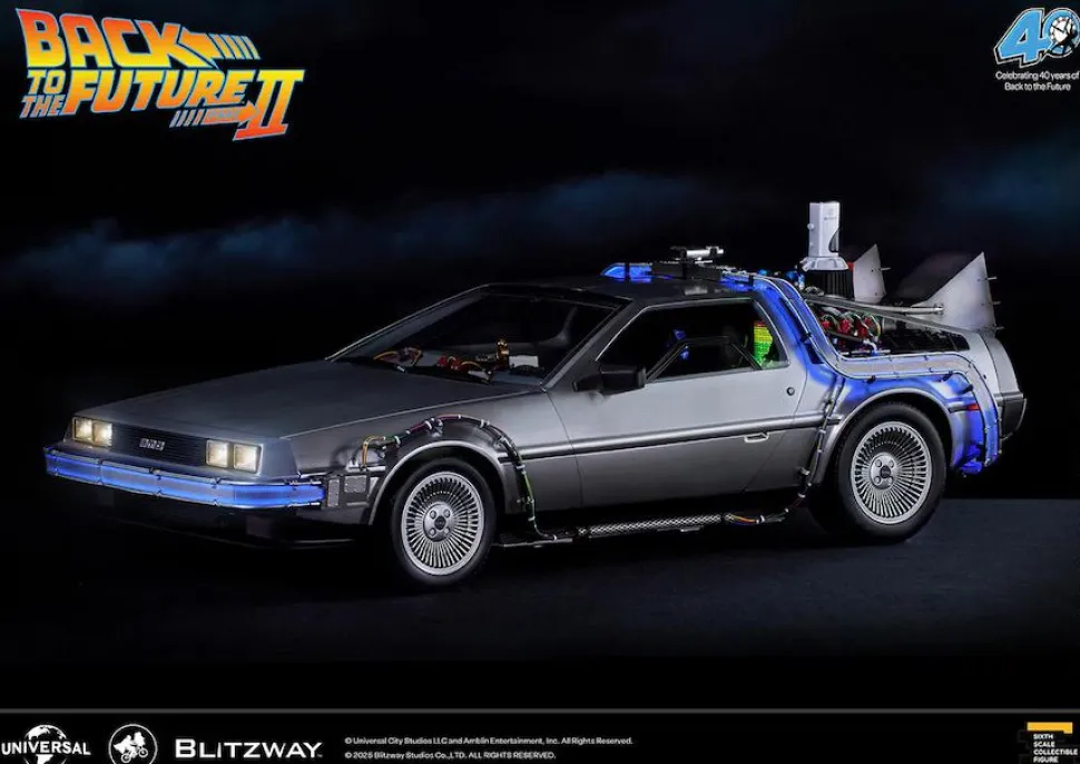Back to the Future Part II - DeLorean Time Machine 1/6th Scale Action Figure Vehicle Replica