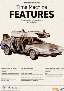 Back to the Future Part II - DeLorean Time Machine 1/6th Scale Action Figure Vehicle Replica