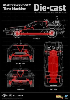 Back to the Future Part II - DeLorean Time Machine 1/6th Scale Action Figure Vehicle Replica