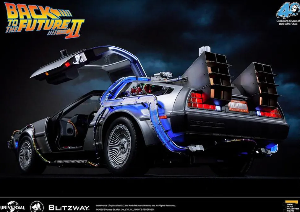 Back to the Future Part II - DeLorean Time Machine 1/6th Scale Action Figure Vehicle Replica