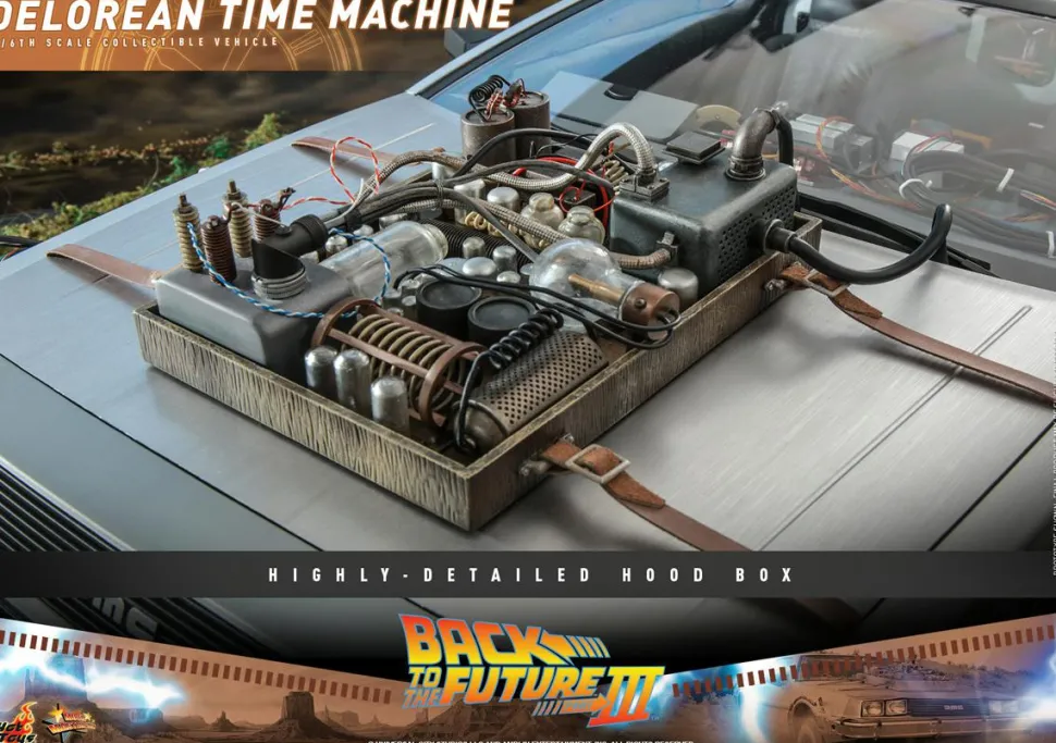 Back to the Future Part III - DeLorean Time Machine 1/6th Scale Hot Toys Action Figure Vehicle Accessory
