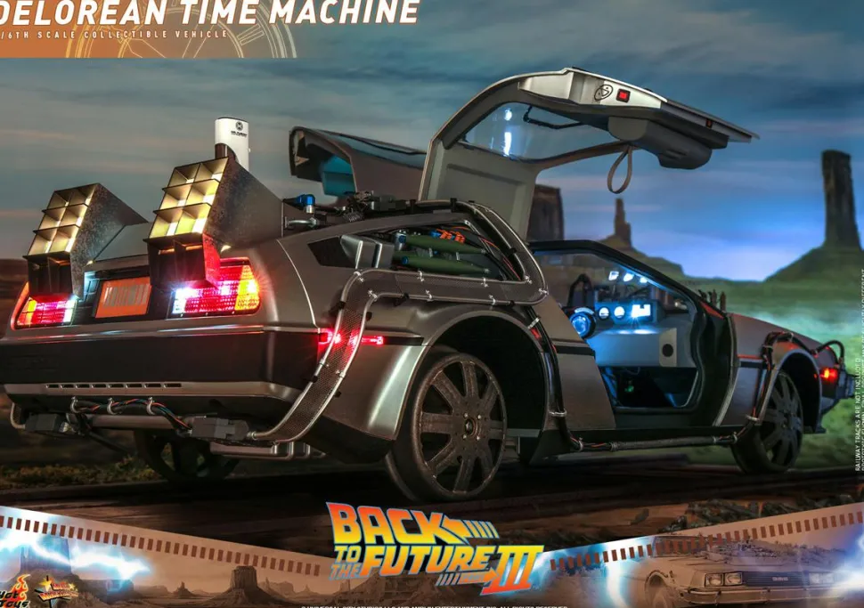 Back to the Future Part III - DeLorean Time Machine 1/6th Scale Hot Toys Action Figure Vehicle Accessory