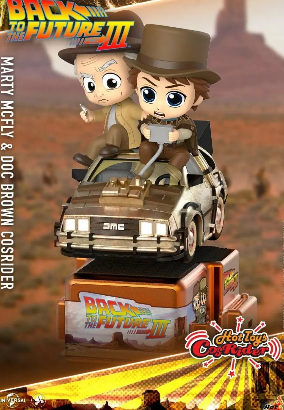 Back to the Future Part III - Marty McFly & Doc Brown CosRider Hot Toys Figure