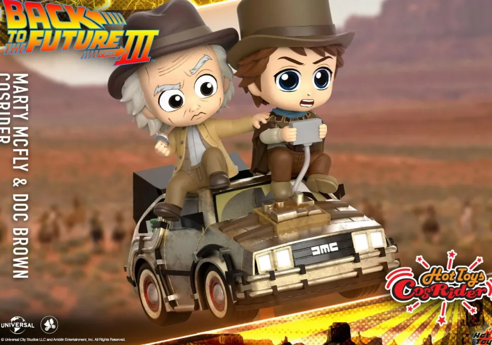 Back to the Future Part III - Marty McFly & Doc Brown CosRider Hot Toys Figure