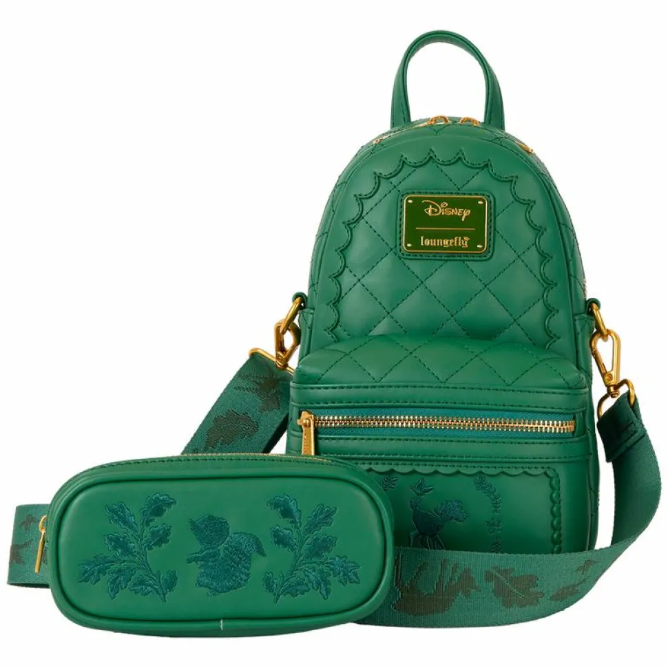 Bambi (1942) - Quilted 10" Faux Leather Convertible Sling Bag