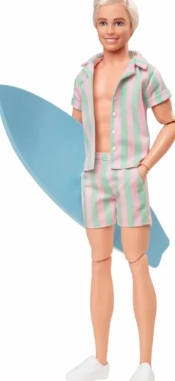 Barbie (2023) - Ken in Pastel Striped Beach Matching Set Doll