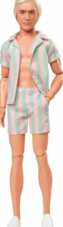 Barbie (2023) - Perfect Day Ken Wearing Pastel Striped Beach Matching Set Doll