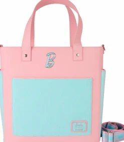 Barbie - Classic Terry Cloth 13" Faux Leather Convertible Tote Bag