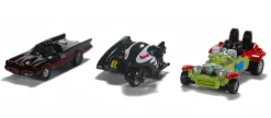 Batman (1966) - Batmobile, Batcycle & Jokermobile Nano Hollywood Rides 1.5” Die-Cast Vehicle Replica 3-Pack