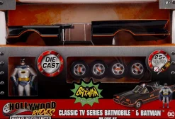 Batman (1966) - Batmobile with Batman Hollywood Rides 1/24th Scale Die-Cast Vehicle Replica Model Kit