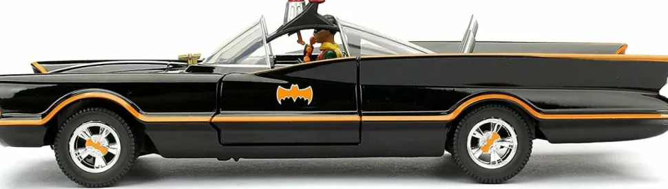 Batman (1966) - Batmobile with Batman Hollywood Rides 1/24th Scale Die-Cast Vehicle Replica Model Kit