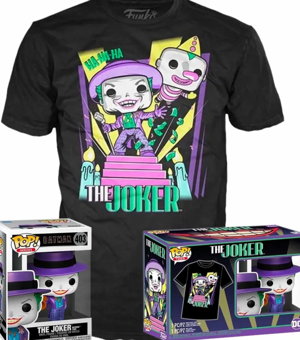 Batman (1989) - The Joker with Megaphone Metallic Pop! Vinyl Figure & T-Shirt Box Set