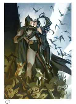 Batman - Batman & Catwoman Fine Art Print by Julian Totino