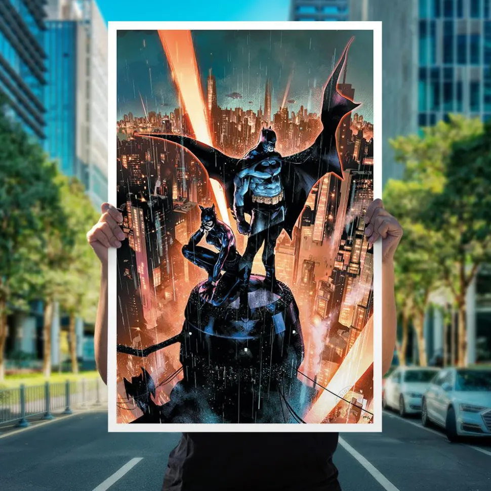 Batman - Batman & Catwoman Fine Art Print by Jorge Jimenez